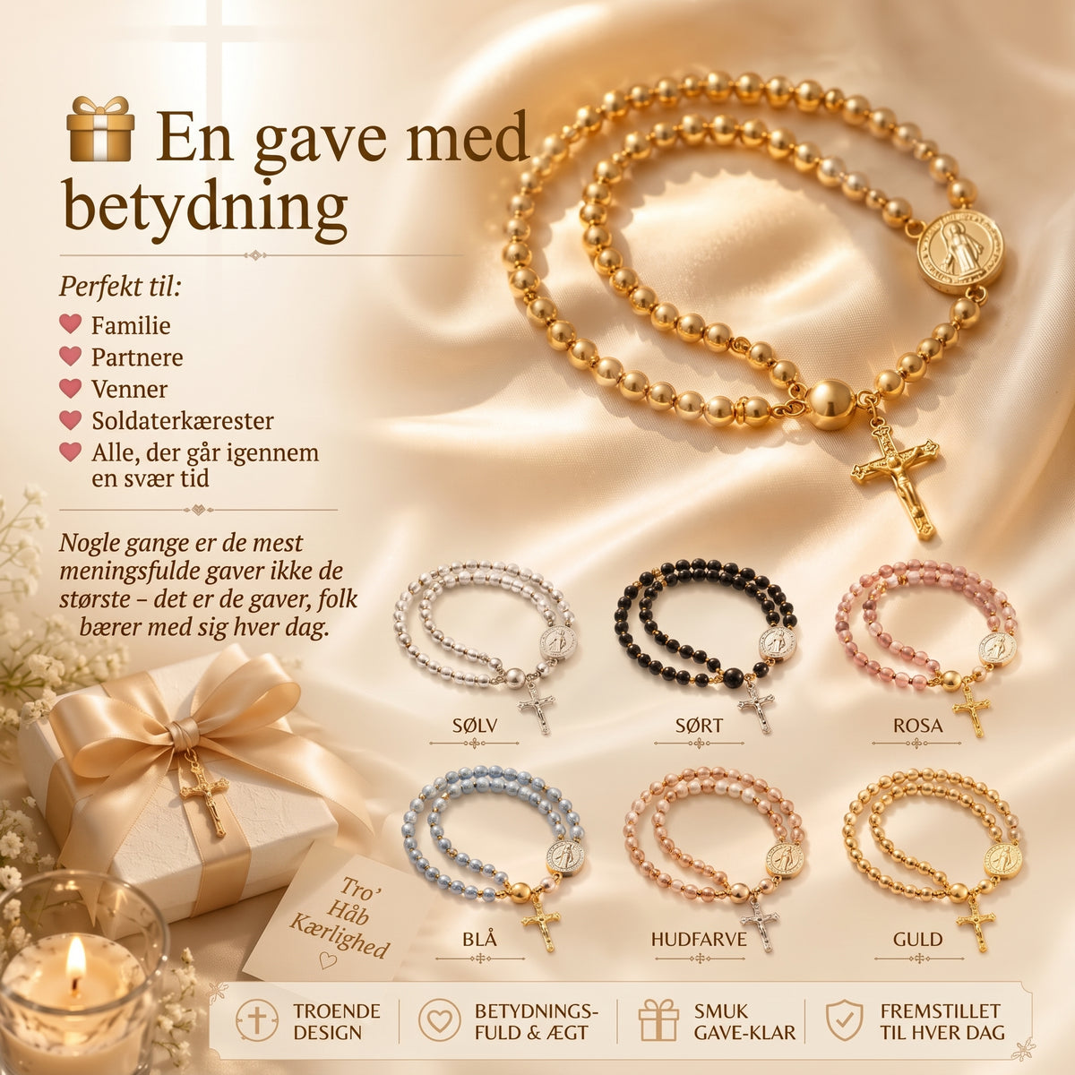 Religiøst rosenkransarmbånd