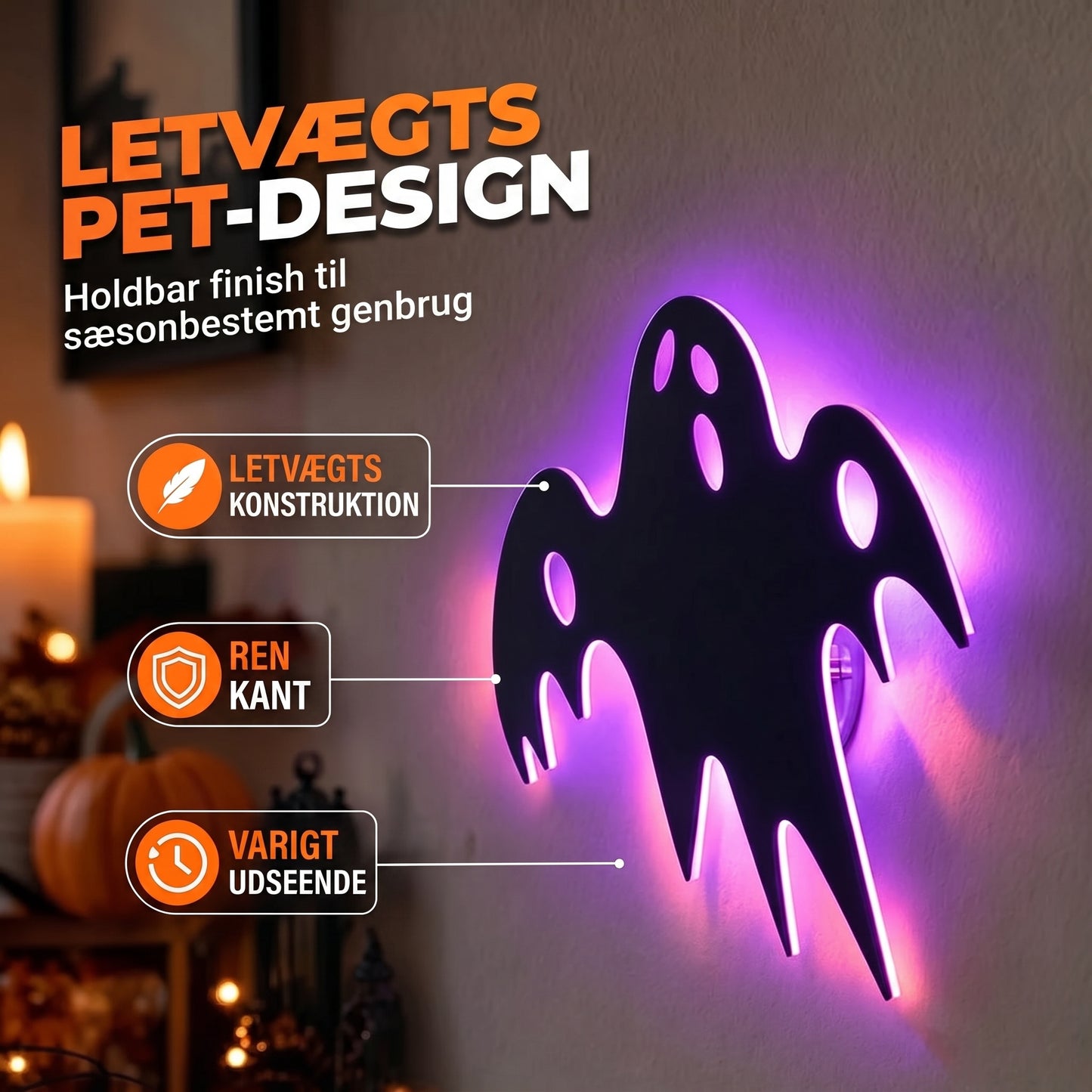 Selvlysende Halloween-vægklistermærker