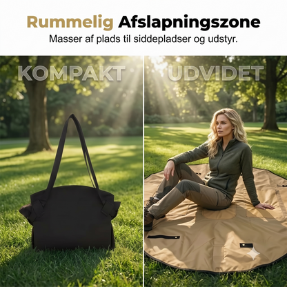 Vandtæt rejsetaske og picnicmat 2-i-1