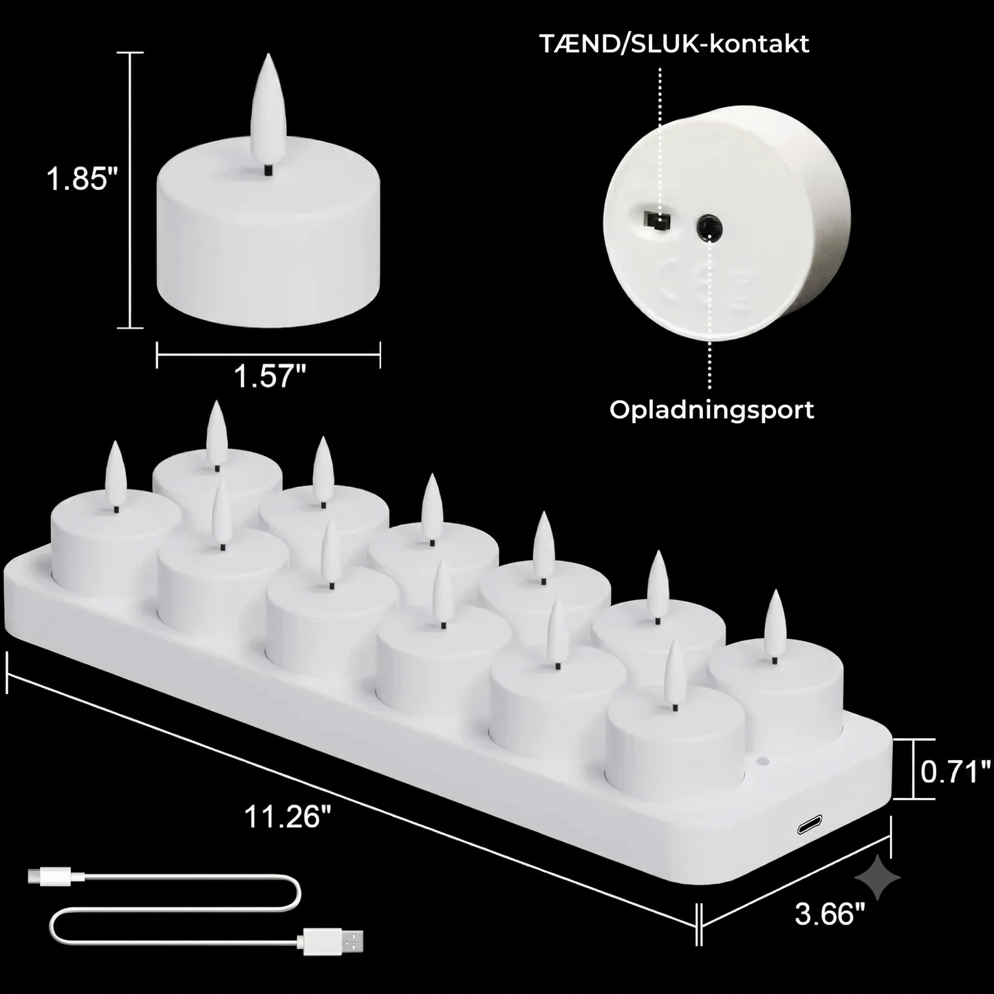 Genopladelige LED-lys