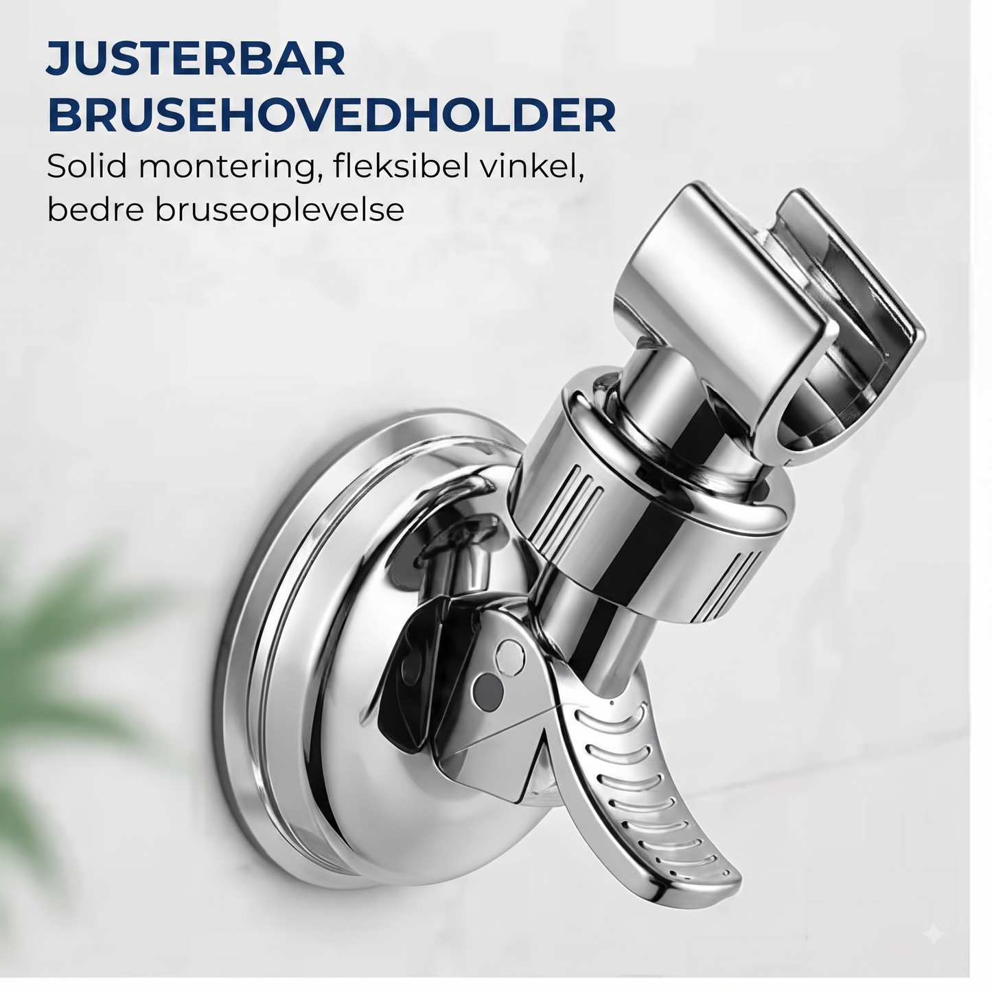 Brusehovedholder med sugekop