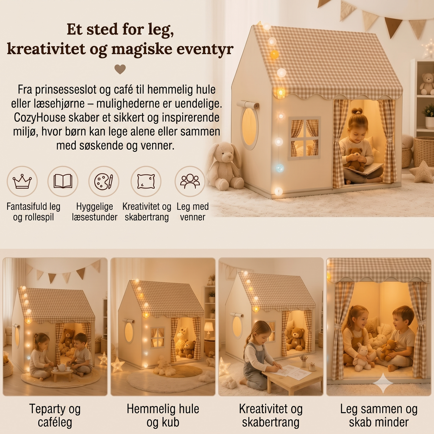 CozyHouse legetelt i husform