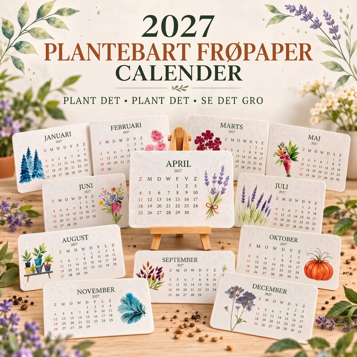 Plantbar frøkalender 2027