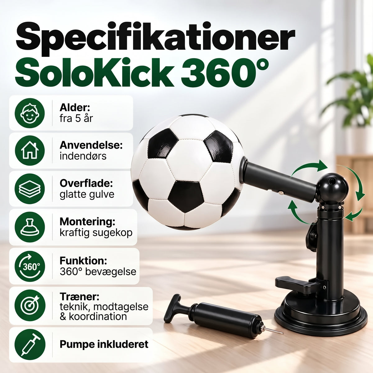 SoloKick 360 indendørs fodboldtræner