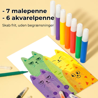 DIY regnbue skrabebilleder sæt med 35 stk.