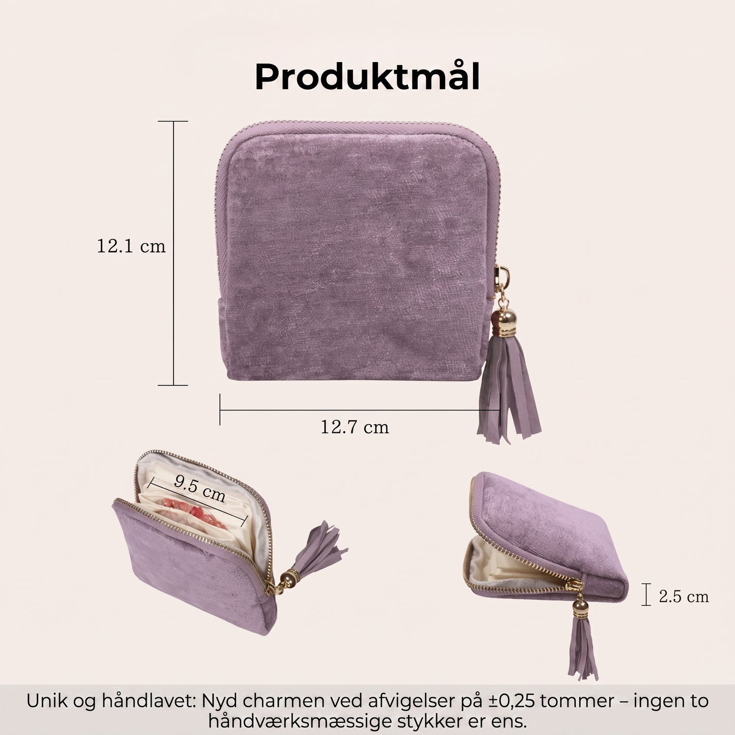 Smykkeetui i fløjl