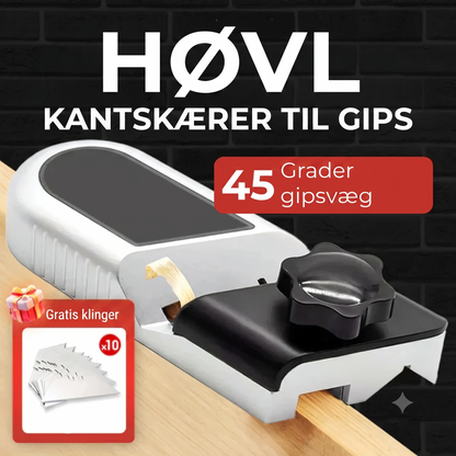 Gipspladehøvl på 45 grader