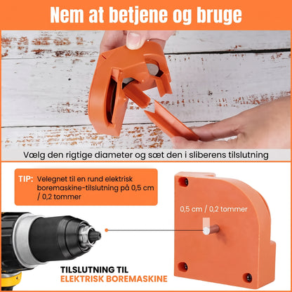 Multifunktionel boresliber med diamantslibeskiver til bor og knive