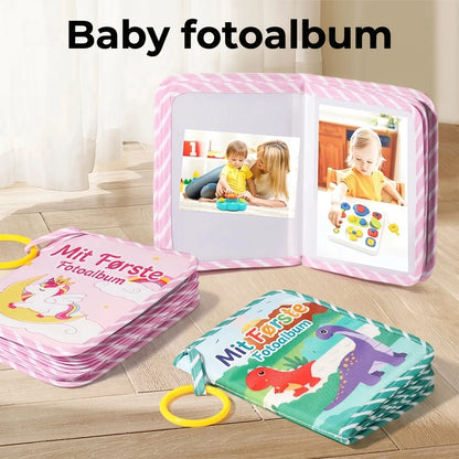 Blød babybog med spejl og bidering