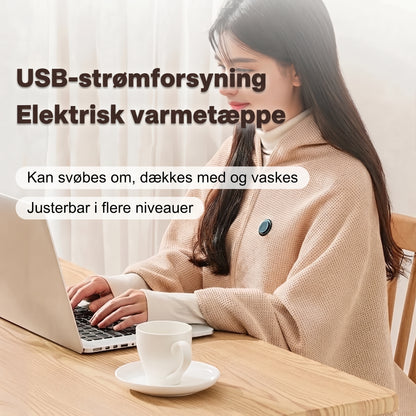 Bærbart elektrisk opvarmet halstørklæde