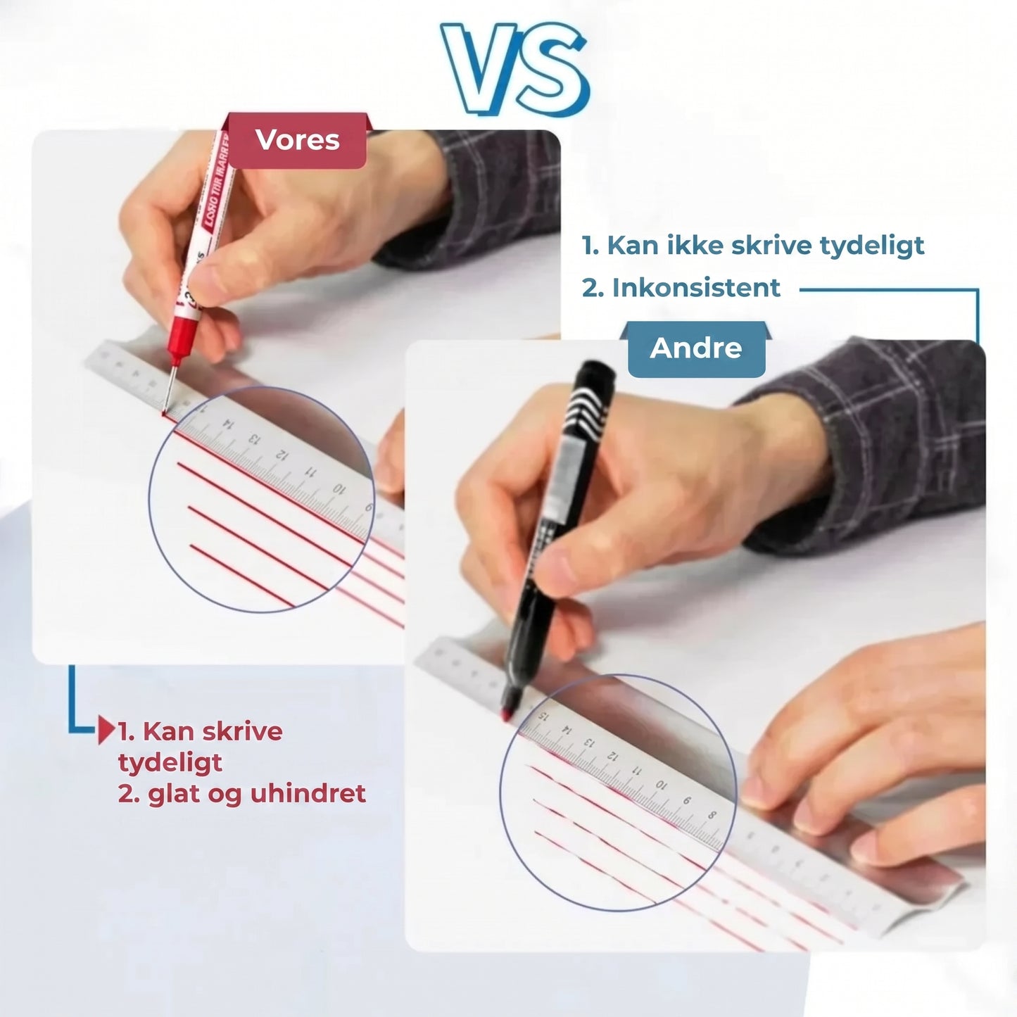 Dybhulsmarkør med lang spids