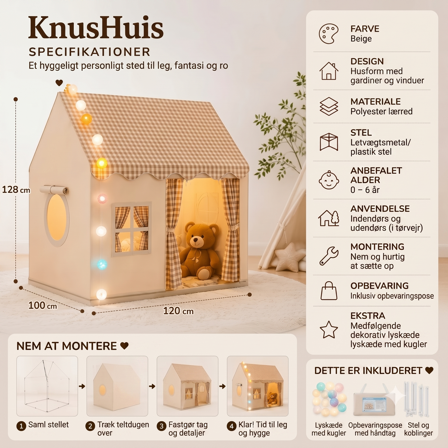 CozyHouse legetelt i husform