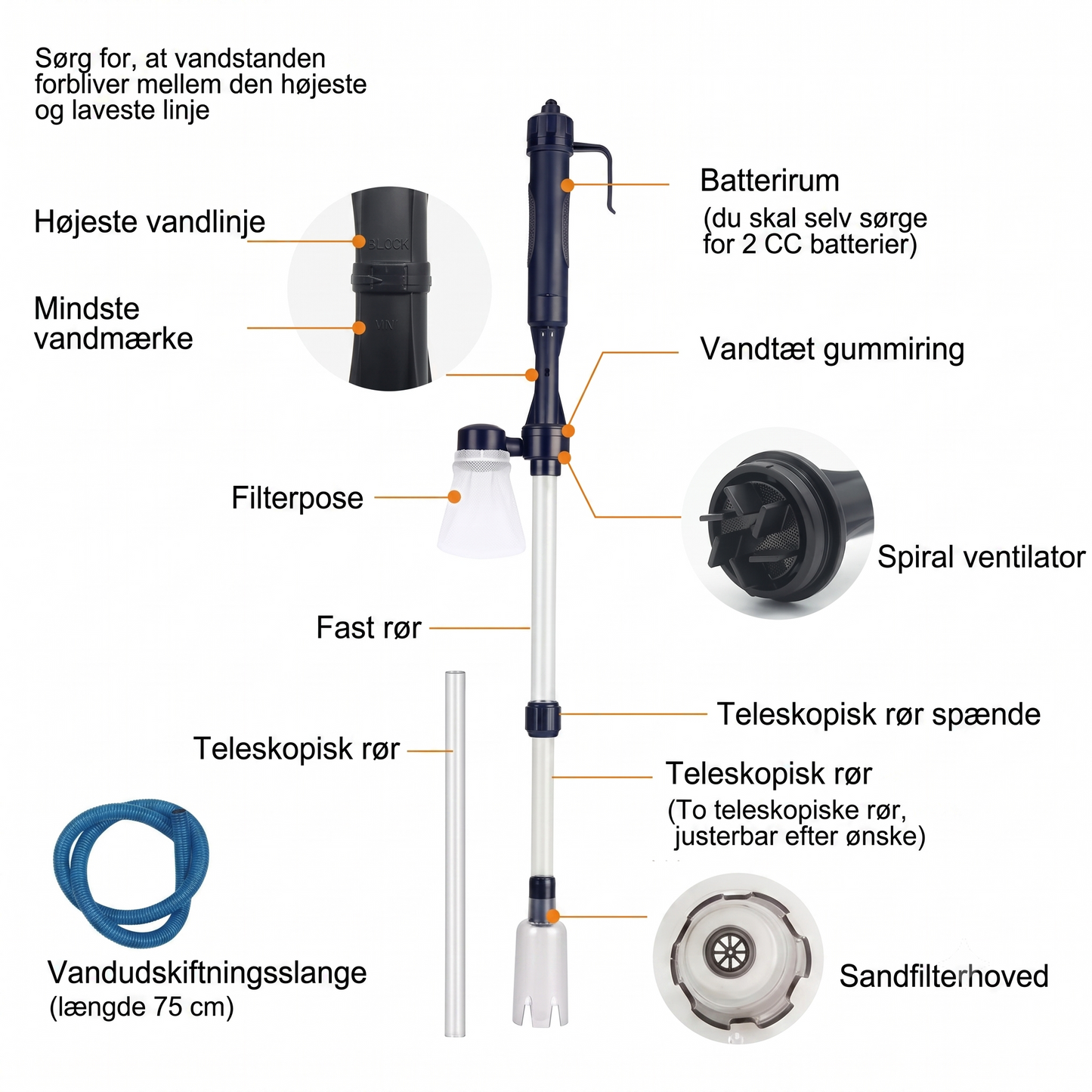 Trådløs akvariebundrenser