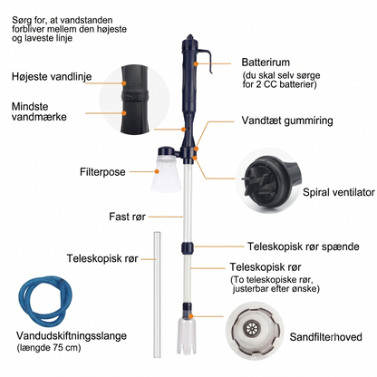 Trådløs akvariebundrenser