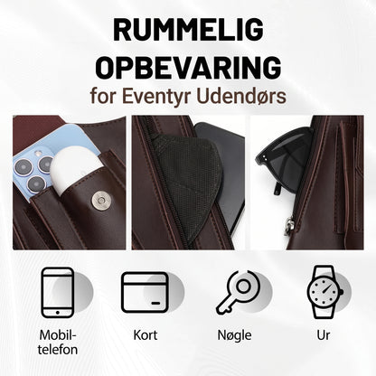 Skuldertaske til mænd med tyverisikret design