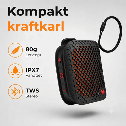 Bluetooth-højtaler med magnetisk klip
