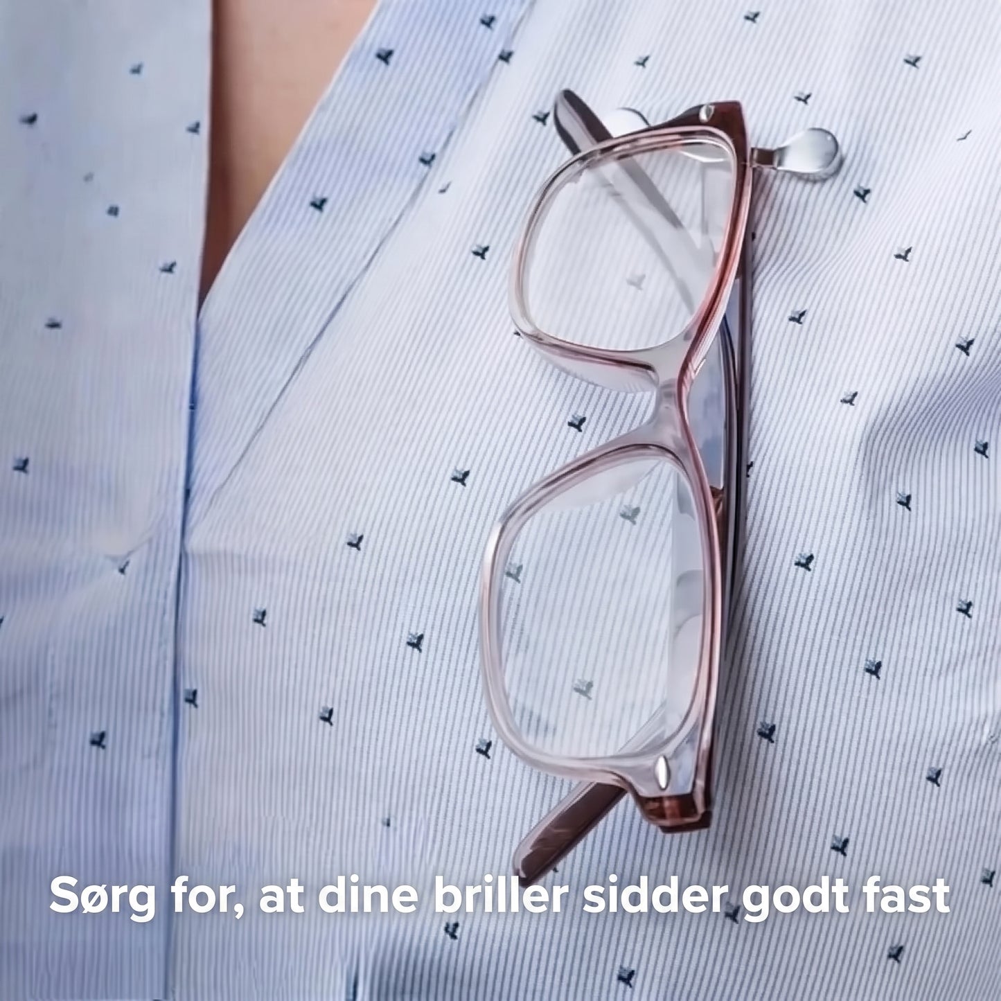 Magnetisk brilleholder til tøj