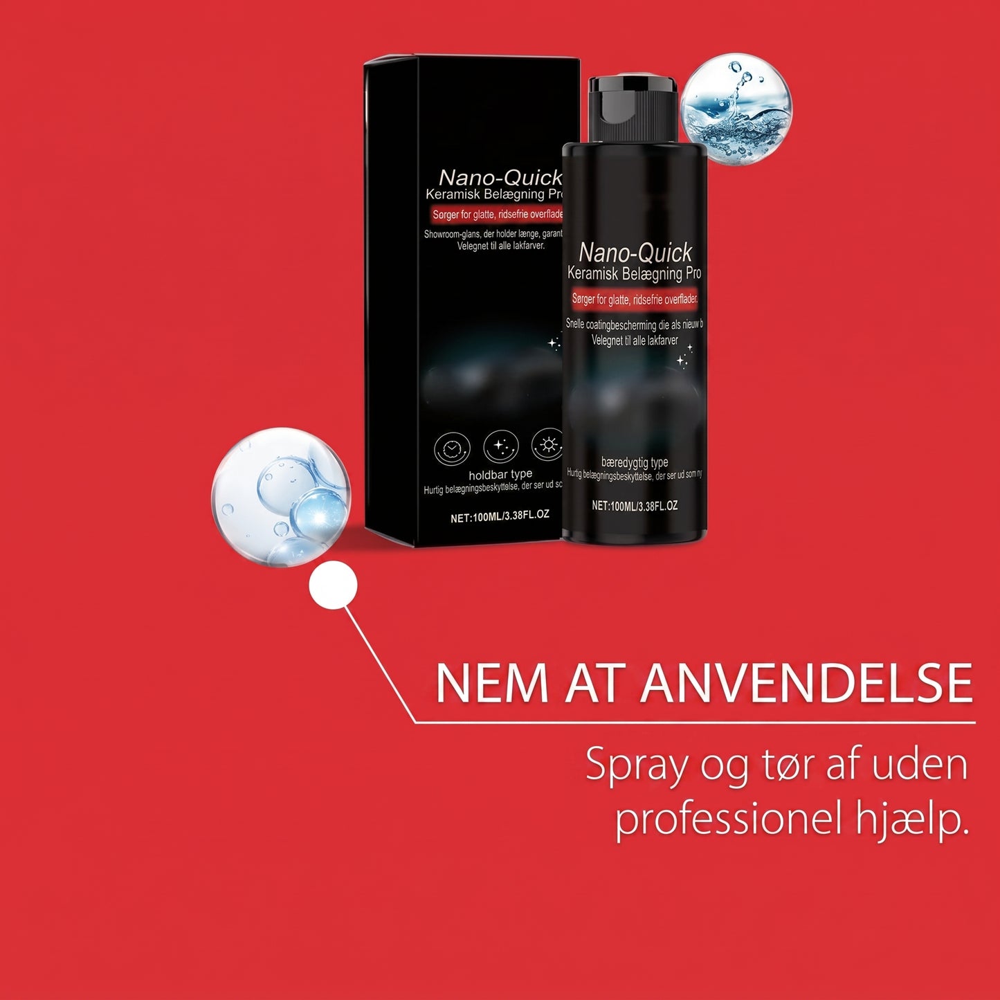 Nanokeramisk højglans-detailingspray til bil
