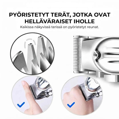 Professionel hårtrimmer med kulstofstålsklinger