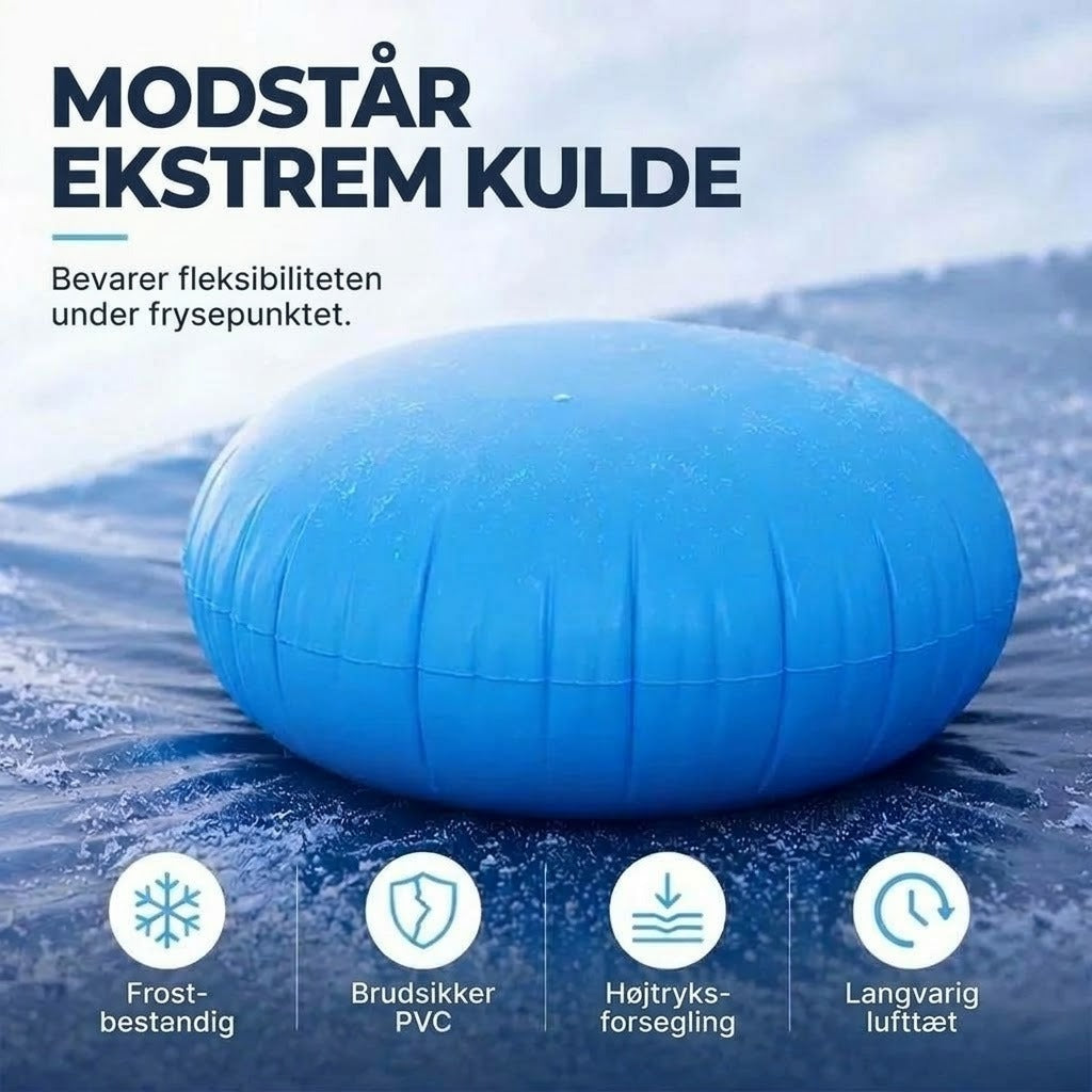 Rund oppustelig vinterpude til swimmingpools