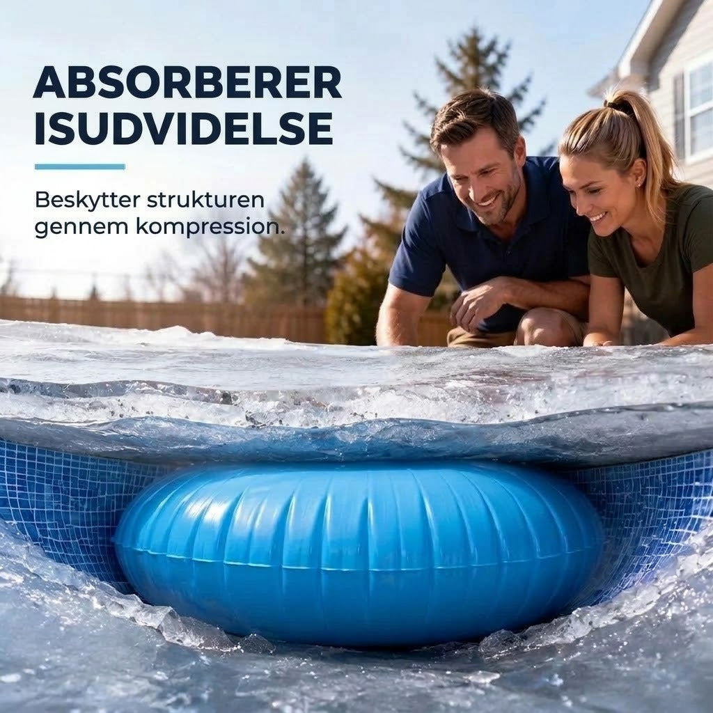 Rund oppustelig vinterpude til swimmingpools