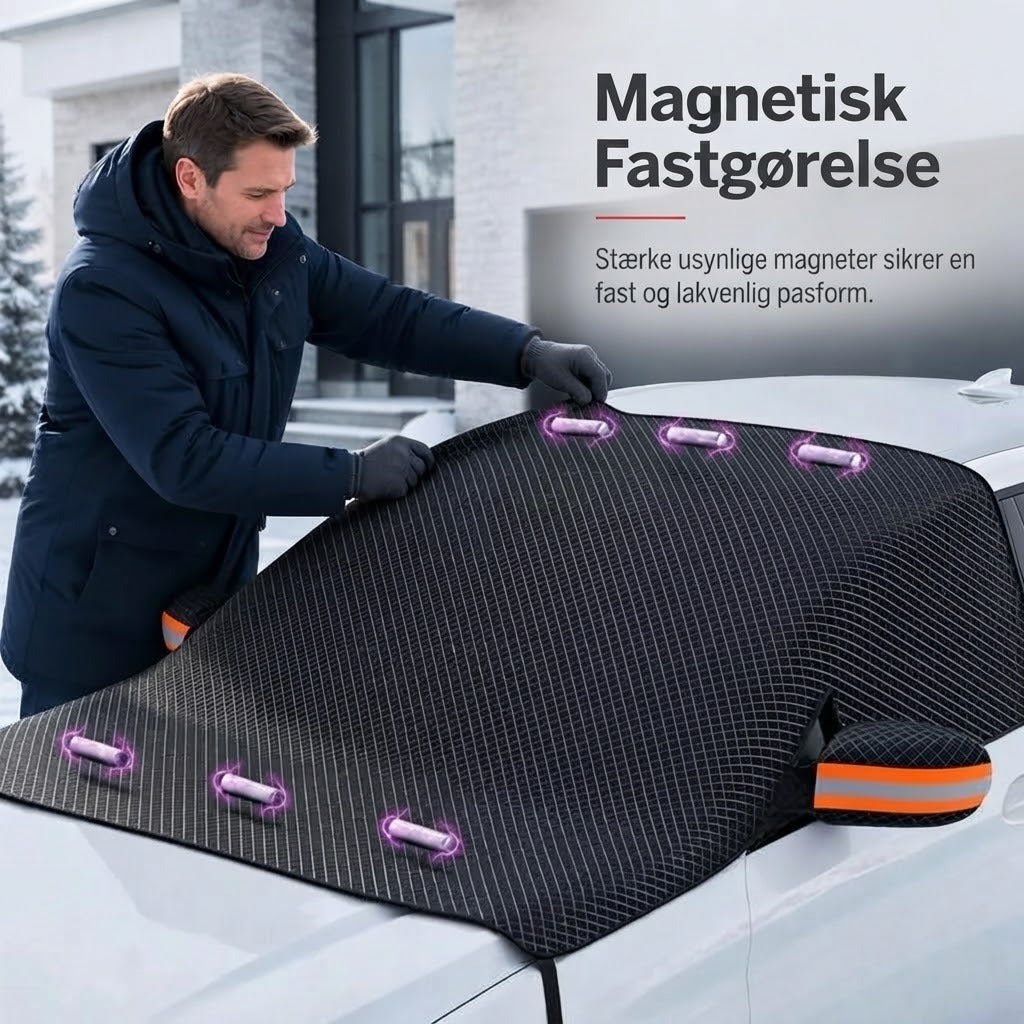 Magnetisk vandtæt forrudebeskytter mod sol og sne