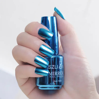 Vandbaseret metallisk spejlneglelak