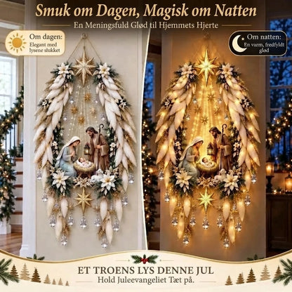 Lysende juledekoration med englevinger
