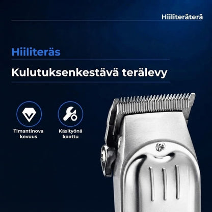 Professionel hårtrimmer med kulstofstålsklinger