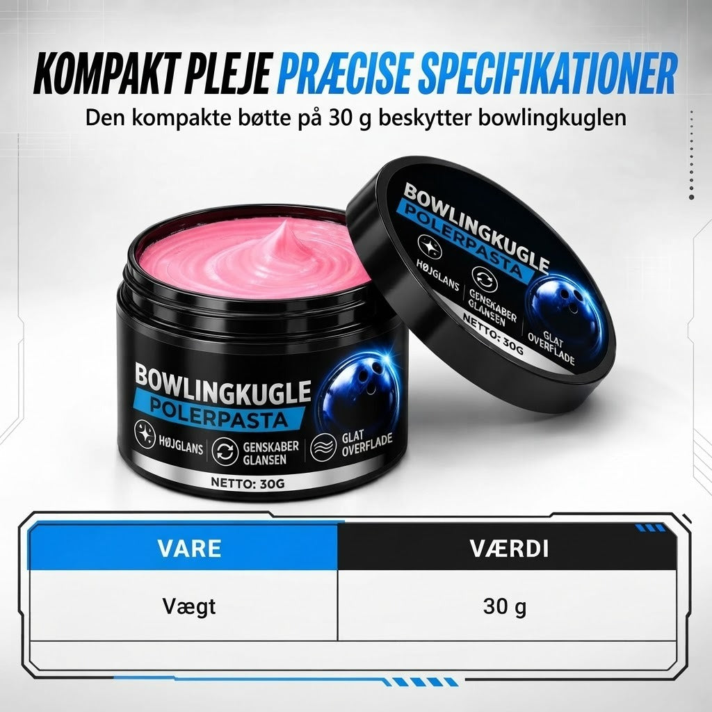 Polerpasta til billardkugler og bowlingkugler