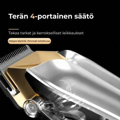 Professionel hårtrimmer med kulstofstålsklinger