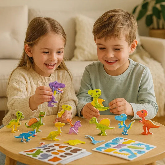 3D-puslespilssæt med tegneseriefigurer til børn