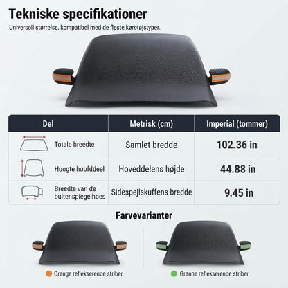 Magnetisk vandtæt forrudebeskytter mod sol og sne