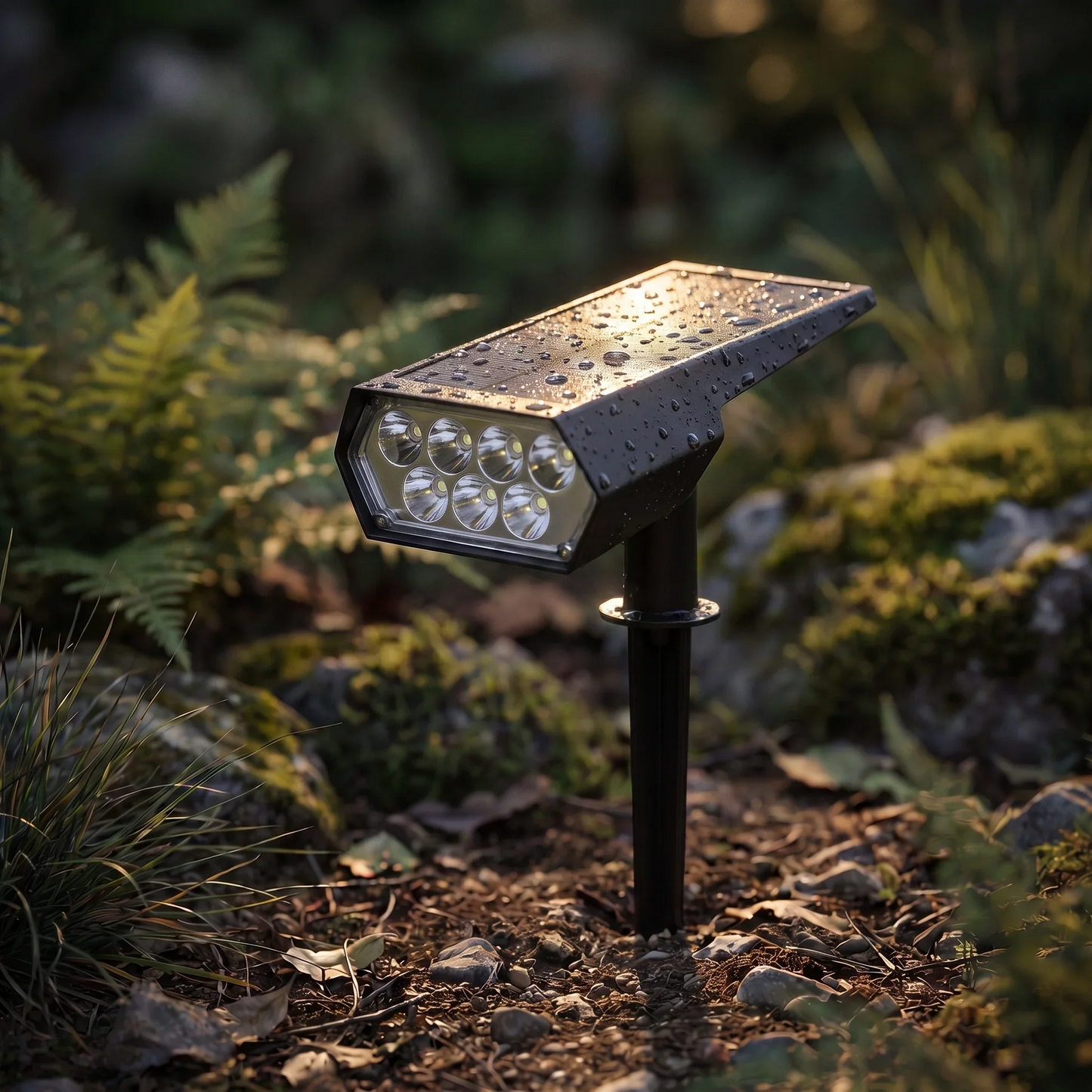 Solcellelampe til haven