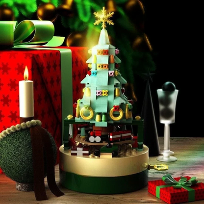 Bevægelig juletræ af byggesten