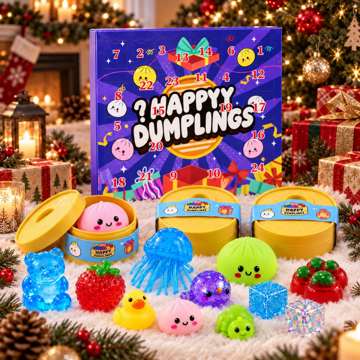 Stor squishy-adventskalender 2026