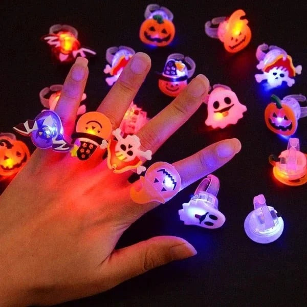 Sæt med 50 Halloween LED-ringe