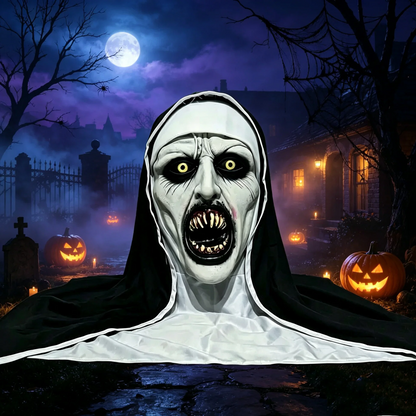 Uhyggelig nonnemaske til Halloween