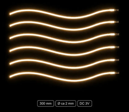 LumiNoodles fleksible LED-filamenter der kan klippes til