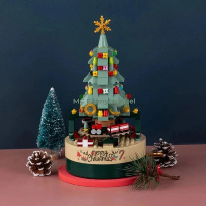 Bevægelig juletræ af byggesten