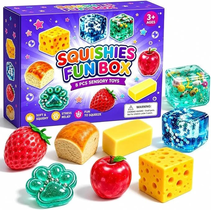 Squishy Fun Box mystery box med 8 squishies