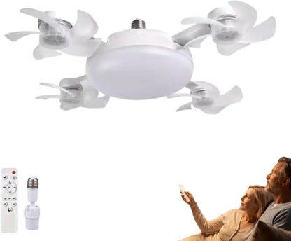 AirDrone loftsvifte med LED-belysning og fjernbetjening