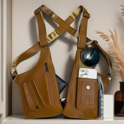 Skuldertaske til mænd med tyverisikret design