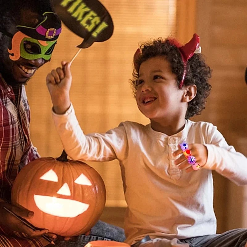 Sæt med 50 Halloween LED-ringe