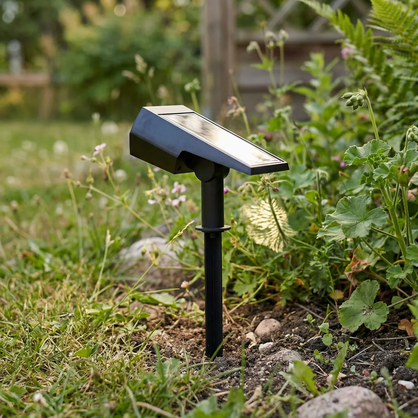Solcellelampe til haven