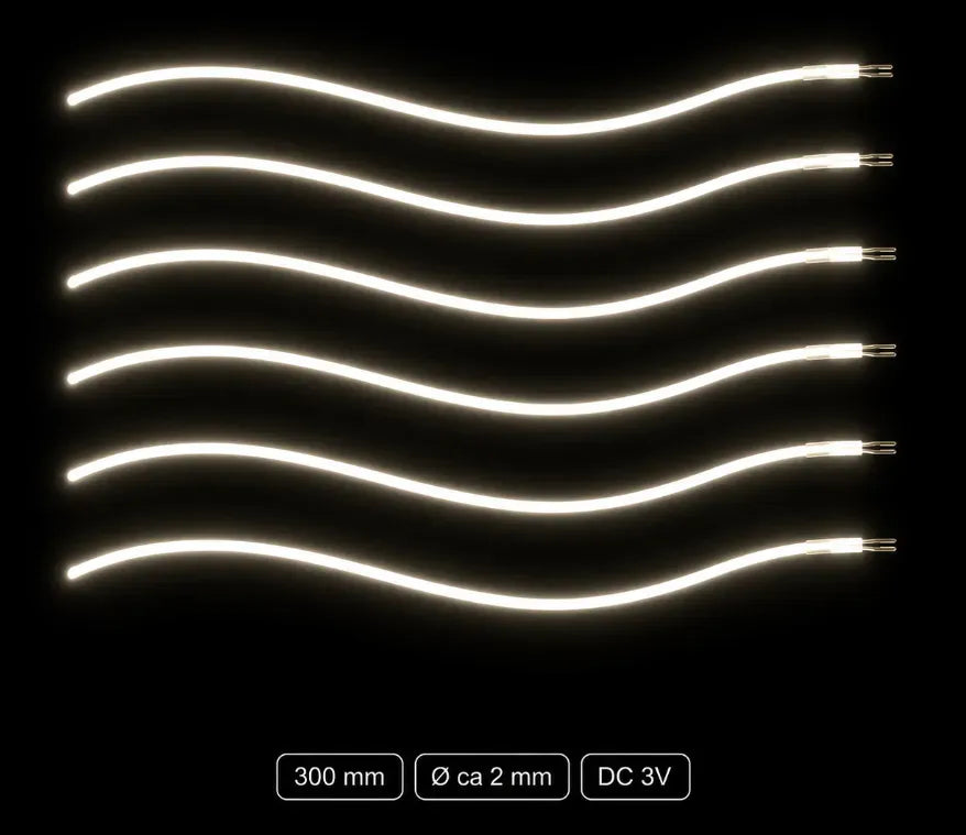 LumiNoodles fleksible LED-filamenter der kan klippes til