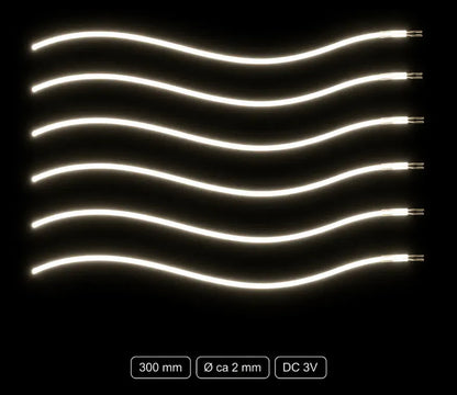 LumiNoodles fleksible LED-filamenter der kan klippes til