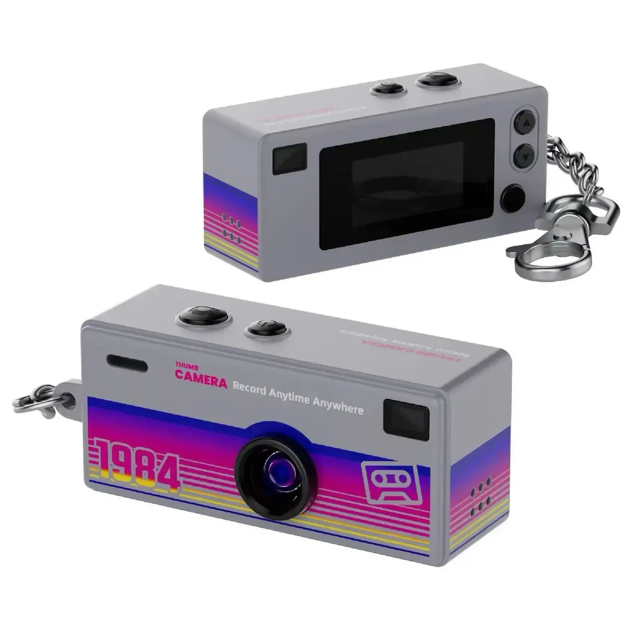 Retro mini kamera nøglering med 1080p HD optagelse