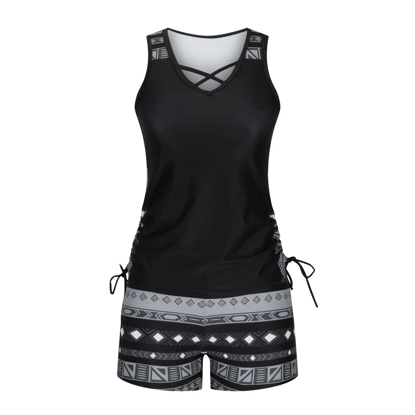 BohoBelle tankini med højtaljede badeshorts