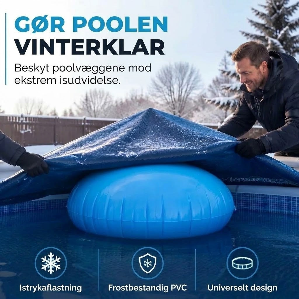 Rund oppustelig vinterpude til swimmingpools